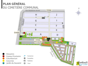 Plan cimetière Montlouis sur Loire